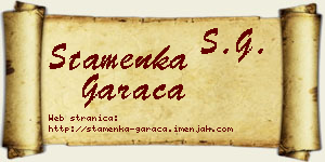 Stamenka Garača vizit kartica